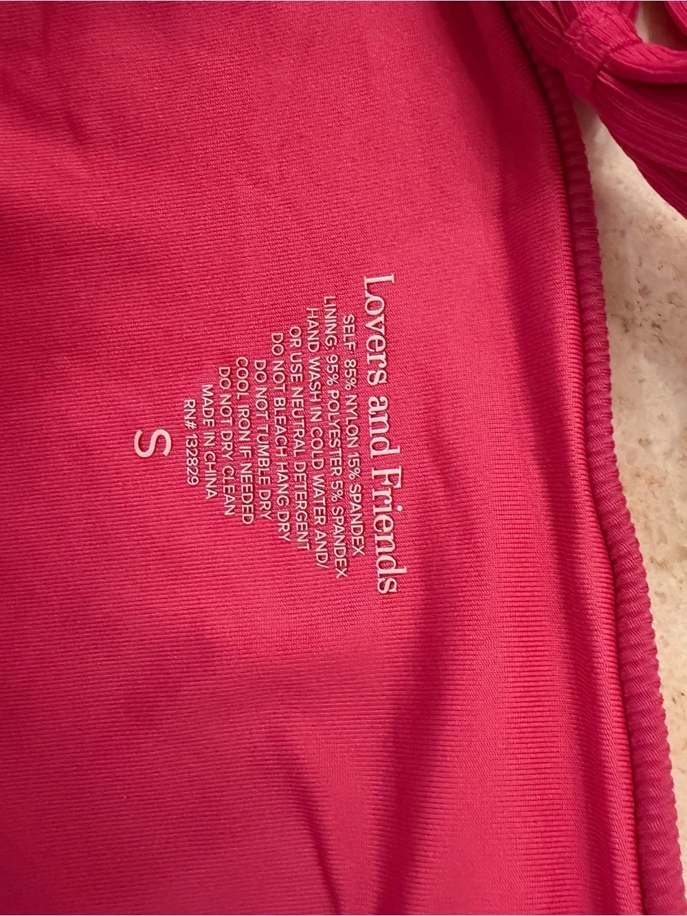 Lovers + Friends Hot Pink Ribbed Cutout Bikini Set - Picture 6 of 6